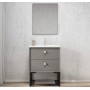 Boston Matte Dark Grey Wall Hung Vanity 600 Cabinet Only